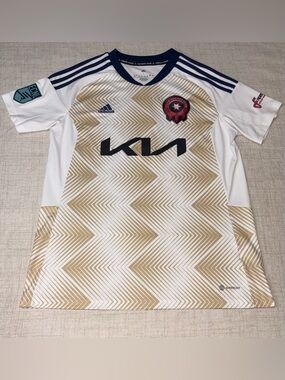 Adidas White and Gold Tulsa Soccer Club jersey
